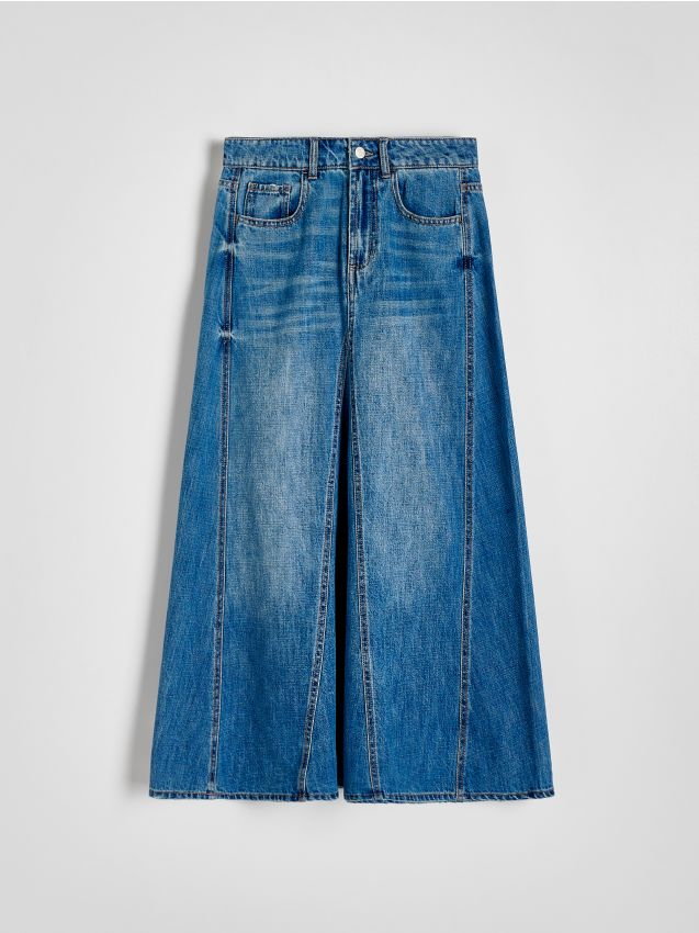 Reserved - Jeansowa spódnica - niebieski