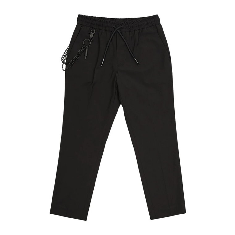 Czarne spodnie z elastycznym pasem dla chłopców Antony Morato