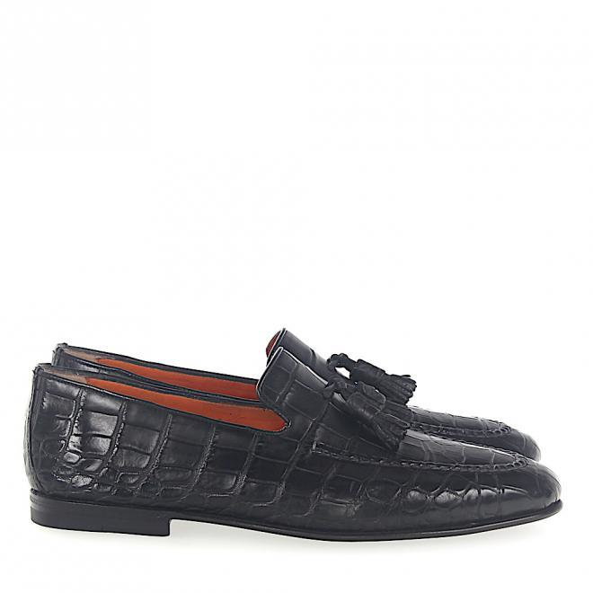 Santoni Loafer 15608 skóra krokodyla