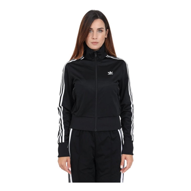 Czarna bluza z zamkiem i autentycznym stylem adidas Adidas Originals