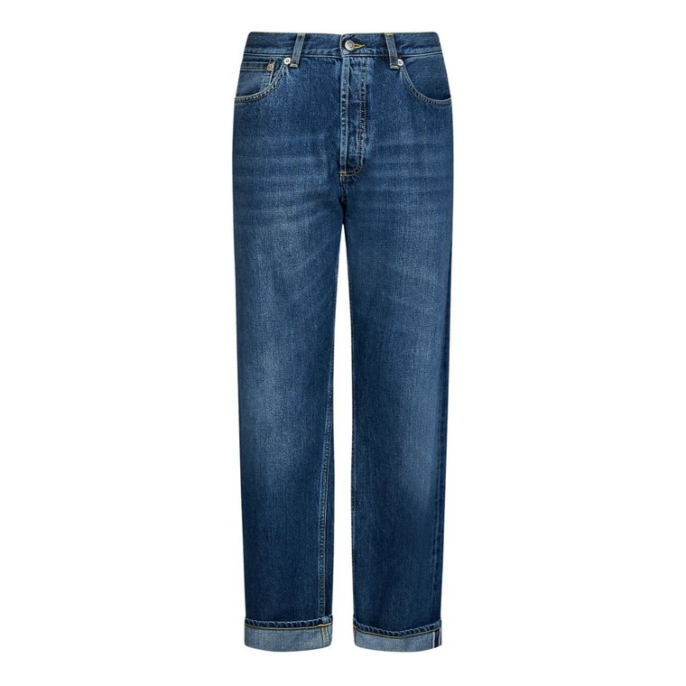 Niebieskie Jeansy Straight Leg dla Mężczyzn Alexander McQueen