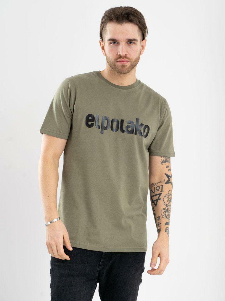 T-Shirt Męski Khaki El Polako EP Basic