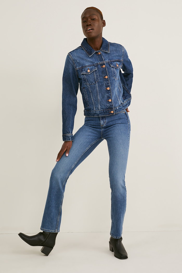 C&A Straight jeans-wysoki stan, Niebieski, Rozmiar: 38