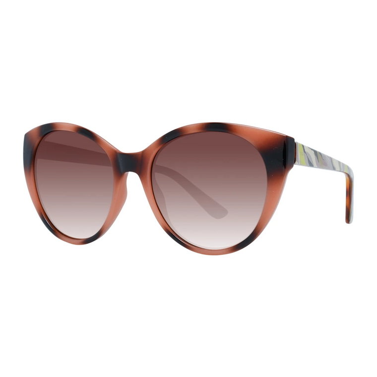 Brązowe damskie okulary przeciwsłoneczne z lustrzanymi i gradientowymi soczewkami Ted Baker