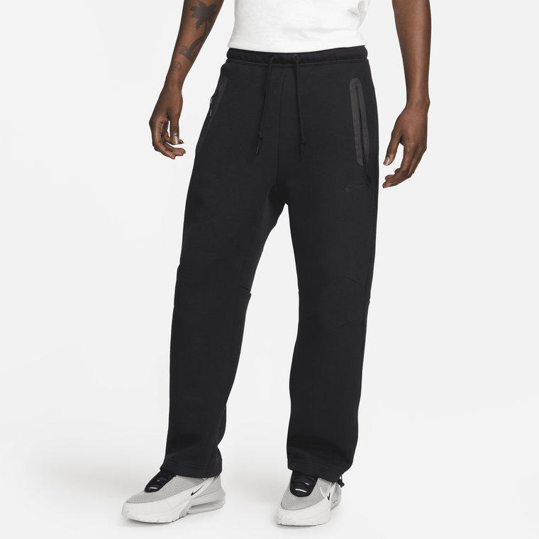 Męskie spodnie dresowe o luźnym kroju u dołu Nike Sportswear Tech Fleece - Szary