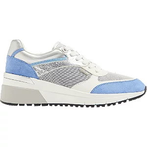 Biało-srebrno-niebieskie sneakersy esprit - Damskie - Kolor: Srebrne - Rozmiar: 39