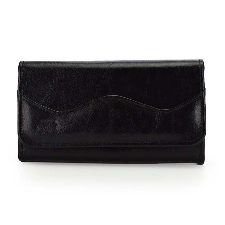 Piękny duży damski portfel portmonetka skórzana