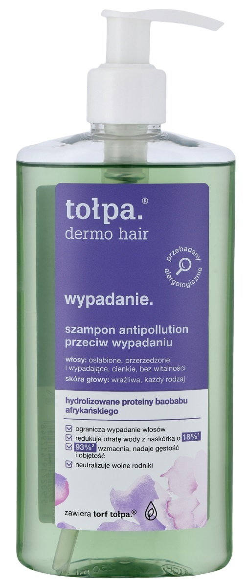 Tołpa Dermo Hair Wypadanie Szampon antipollution przeciw wypadaniu włosów 250 ml