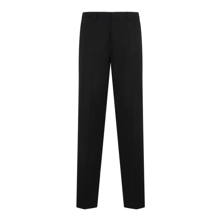 Czarne wełniane spodnie cygaretki Lanvin