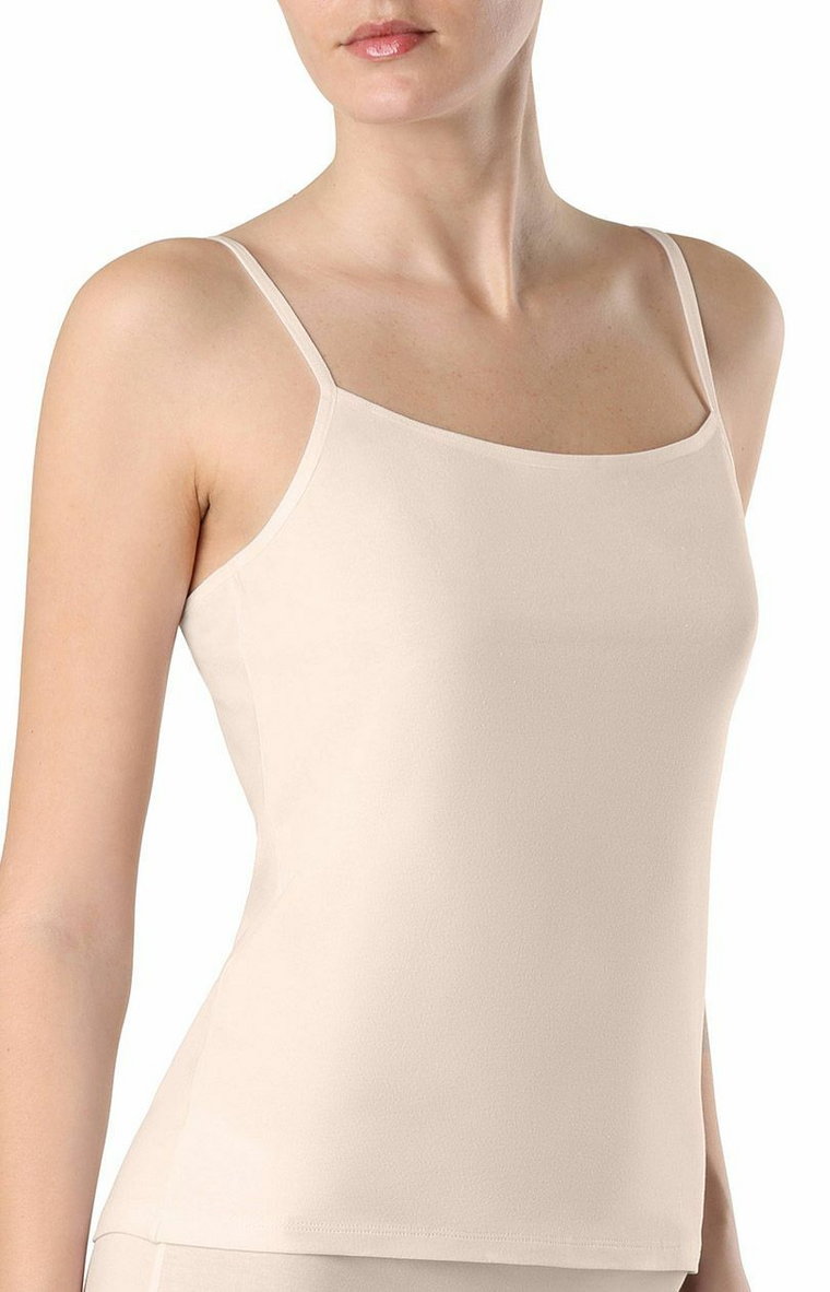 Koszulka damska bawełniana podkoszulek na ramiączkach cielista LT 2019, Kolor beżowy, Rozmiar XL, Conte