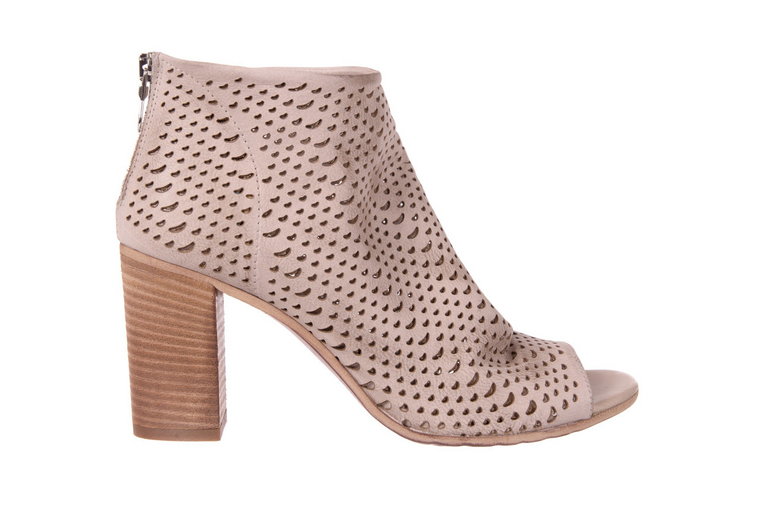 Botki Bayla-136 3687L Nabuk Beige, Beż, Skóra naturalna