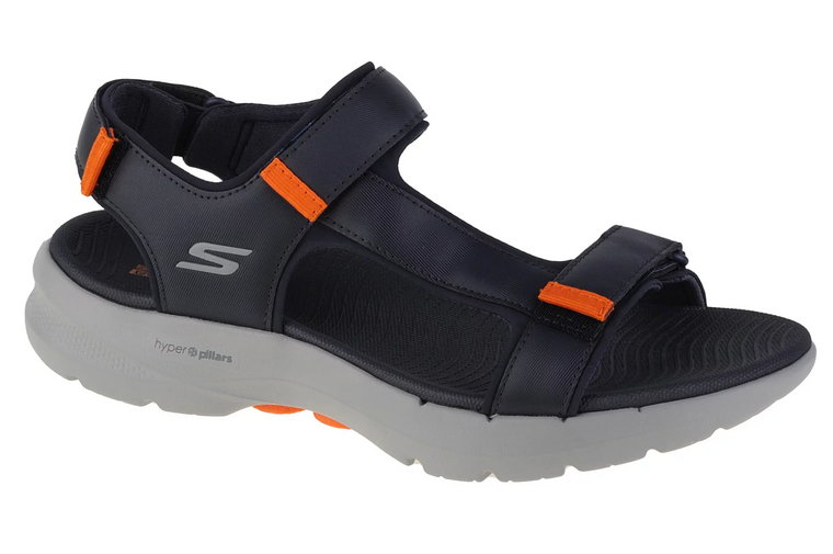 Skechers Go Walk 6 Sandal 229126-NVOR, Męskie, Granatowe, sandały, syntetyk, rozmiar: 47