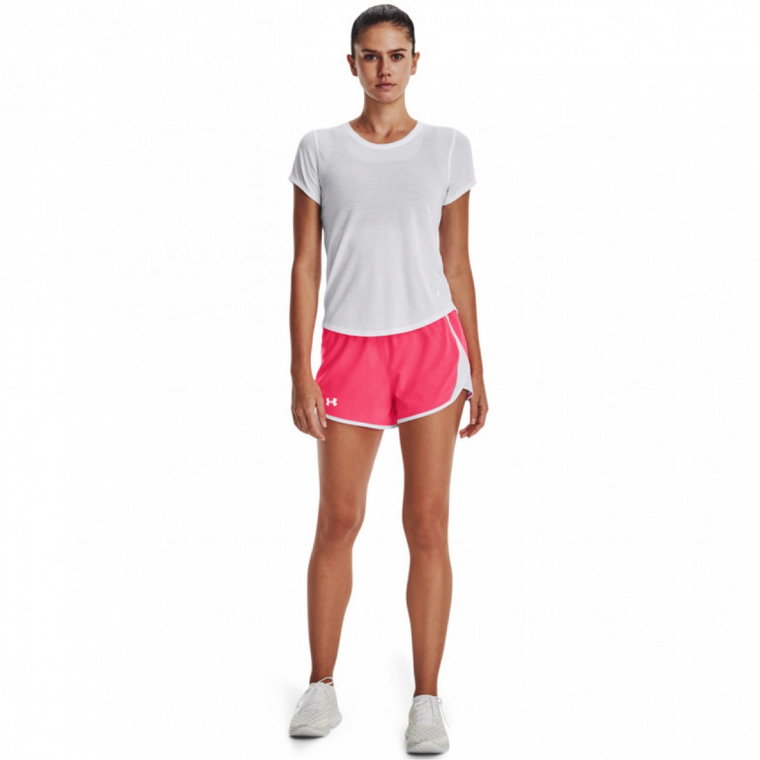 Damskie spodenki do biegania Under Armour Fly By 2.0 Short - różowe