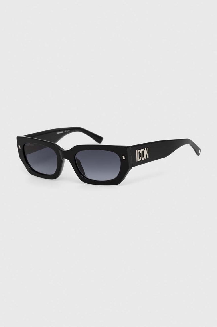 DSQUARED2 okulary przeciwsłoneczne damskie kolor czarny ICON 0017/S