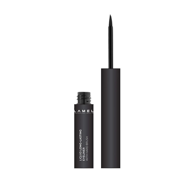 LAMEL EYELINER W PŁYNIE Z TWARDYM PĘDZELKIEM 402 GRAPHITE BLACK 4ML