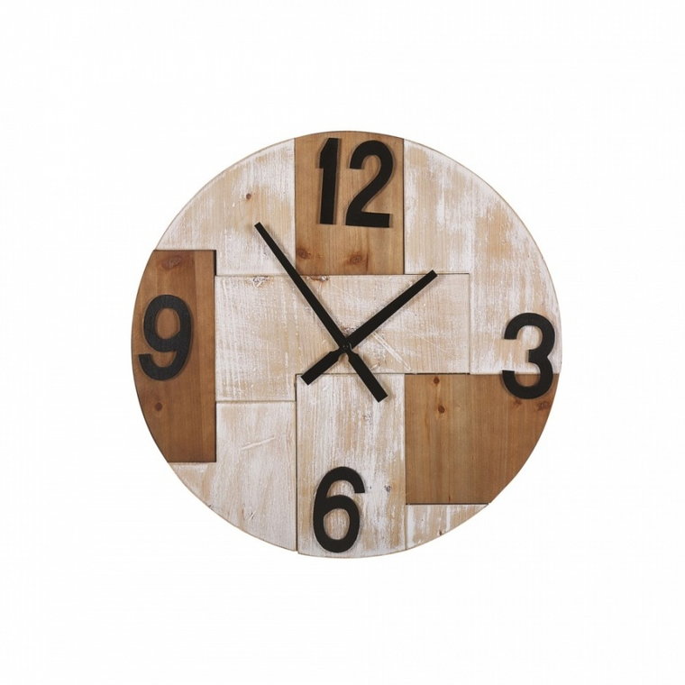 Zegar ścienny ø 60 cm jasne drewno MICHAPAN kod: 4251682260695