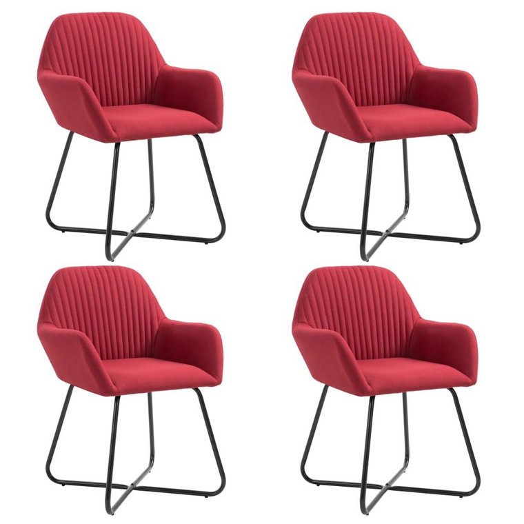 Krzesła jadalniane VIDAXL, czerwone, 84x61x61 cm, 4 szt.