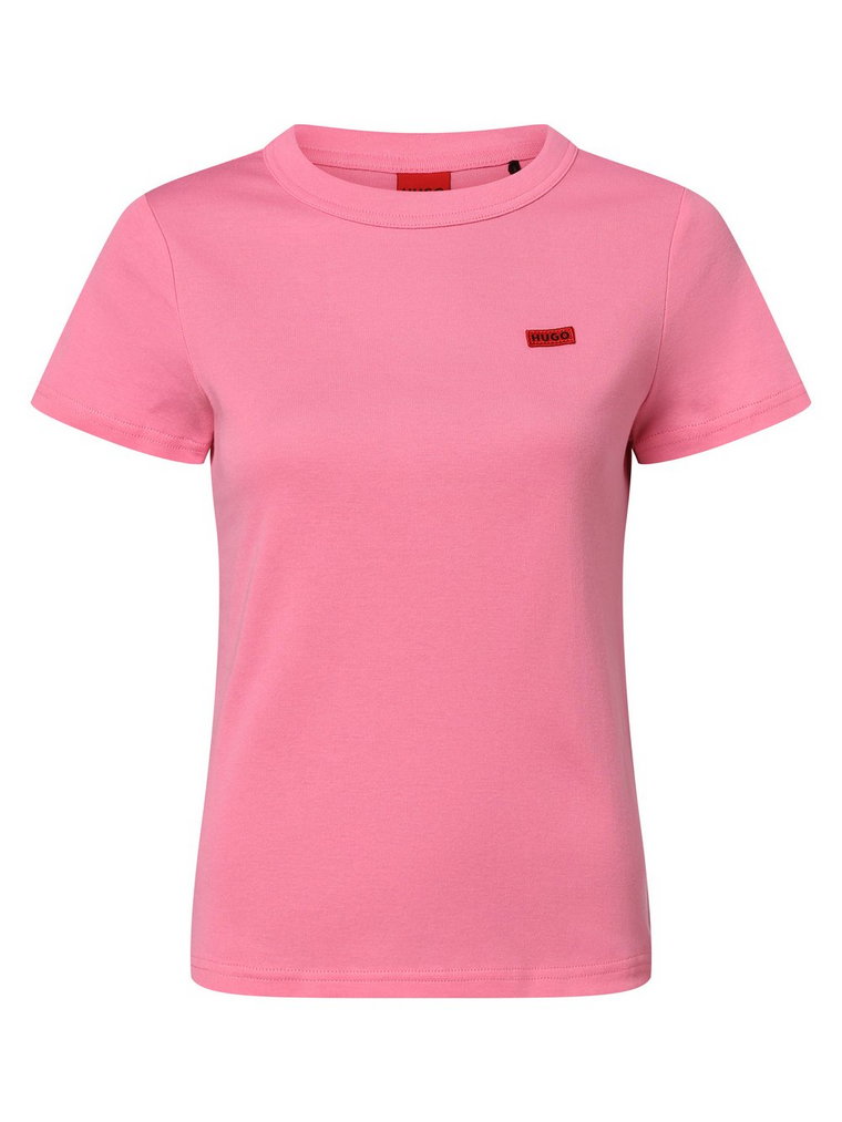 HUGO - T-shirt damski  Classic Tee_1, różowy