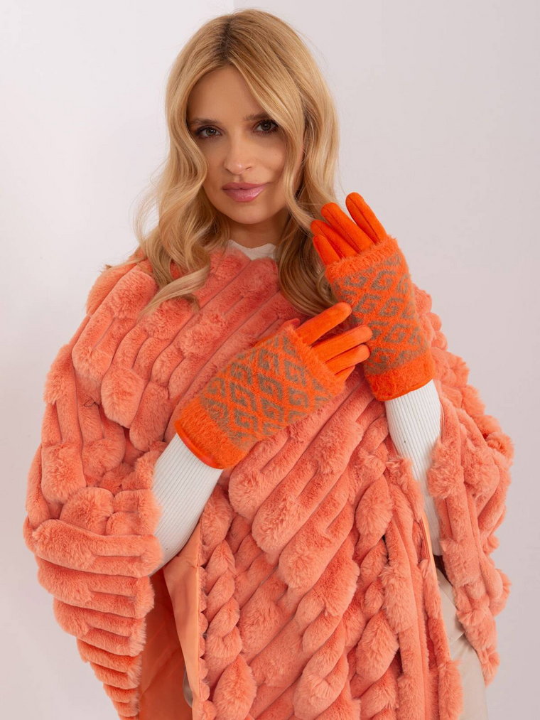 Rękawiczki pomarańczowy ocieplenie