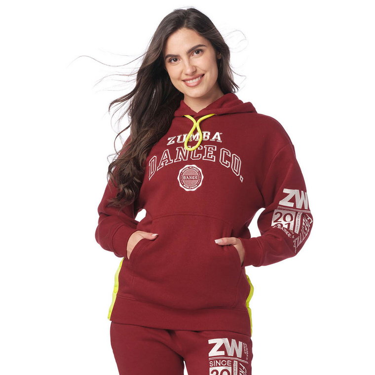 Bluza sportowa bordowa kangurek Zumba Dance