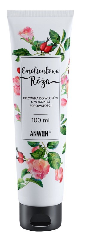 Anwen Mała Odżywka Emolientowa Róża do włosów wysokoporowatych 100ml