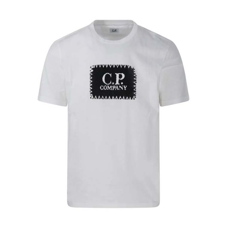 103 Gauze Biała Koszulka z Logo C.p. Company