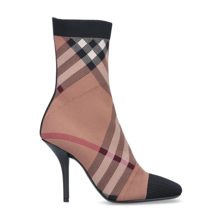 Brązowe Buty w Kratę Burberry