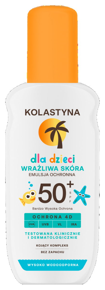 Kolastyna Sun Kids SPF50+ - Wrażliwa Skóra Emulsja ochronna dla dzieci spray SPF 50+ 150 ml