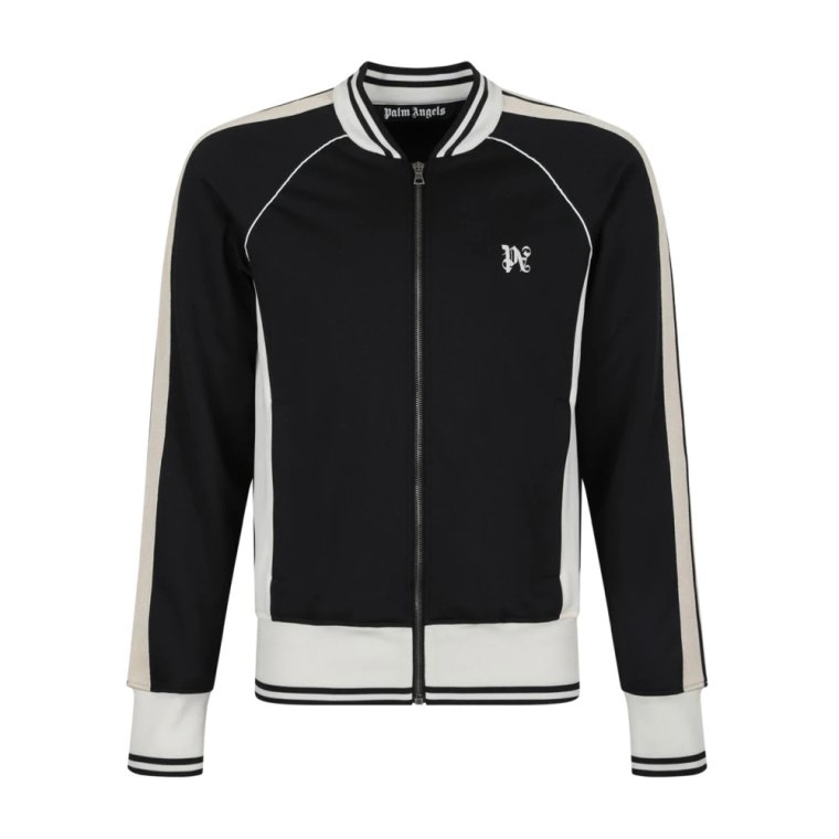 Nowa Monogram Track Jacket w Czarnym Palm Angels