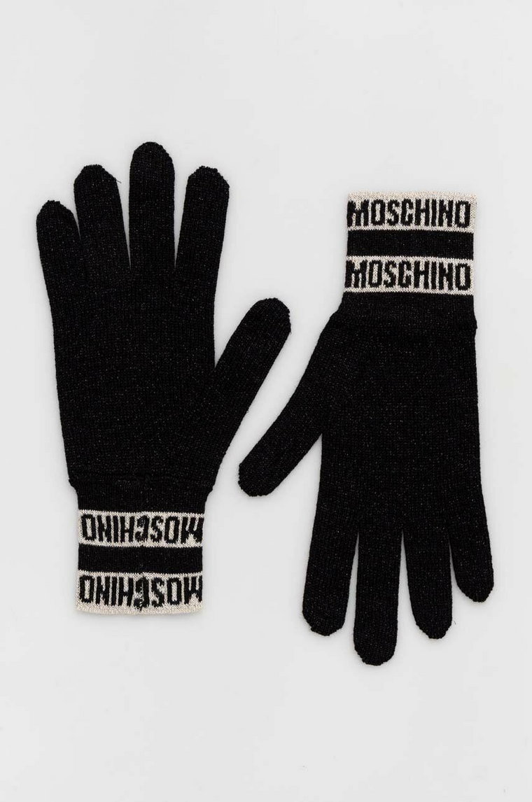 Moschino rękawiczki damskie kolor beżowy