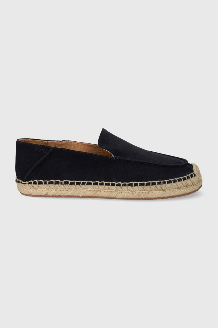 BOSS espadryle zamszowe Madeira kolor granatowy 50516853