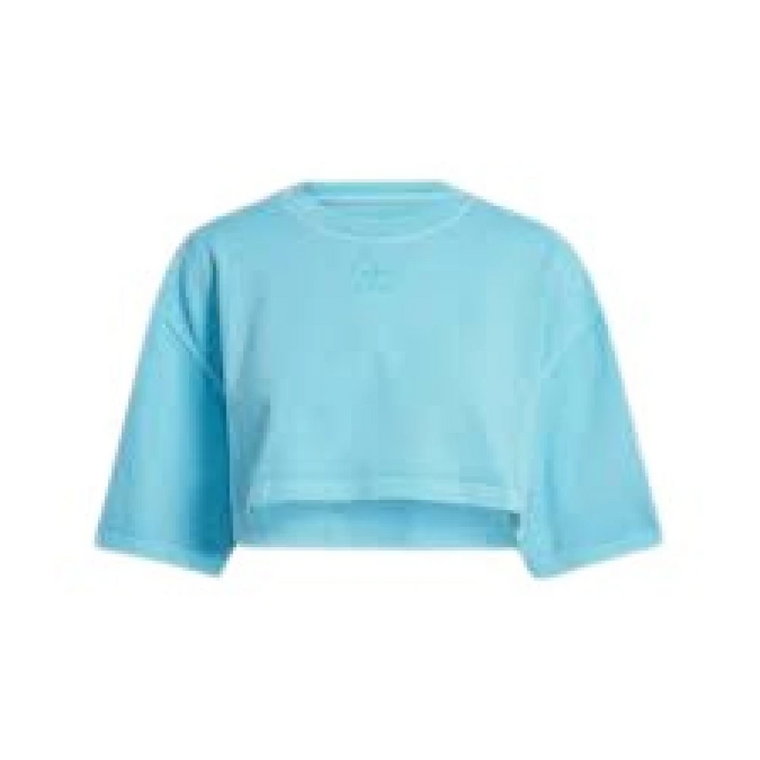 Niebieski T-shirt Damski Sporty Chic Adidas Originals