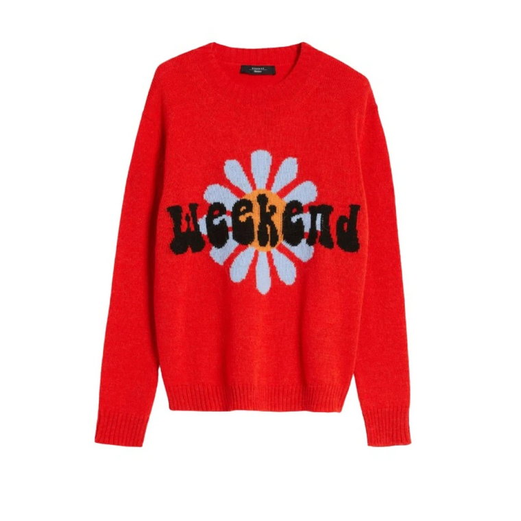 Wygodny i stylowy sweter z mieszanki alpaki z wzorem Max Mara Weekend