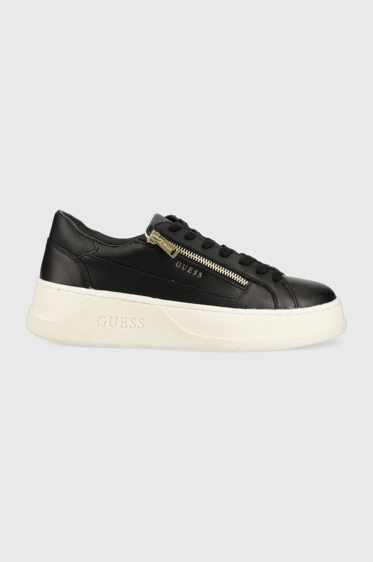 Guess sneakersy skórzane AVELLINO ZIP kolor czarny FM7CAZ LEA12