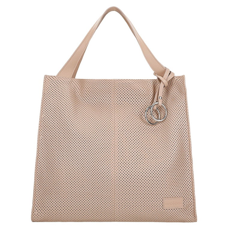 Wojas Jasnoróżowa Torebka Damska Typu Shopper Bag