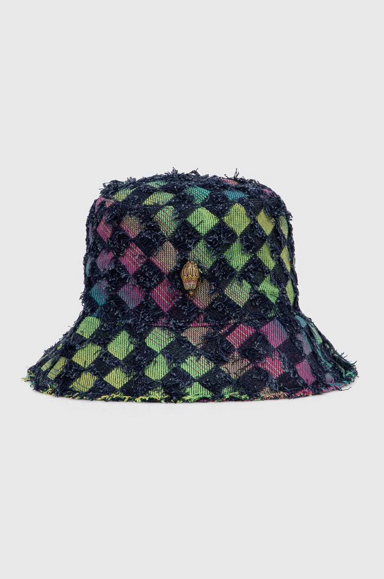 Kurt Geiger London kapelusz bawełniany KENSINGTON BUCKET HAT kolor granatowy bawełniany 9014589669