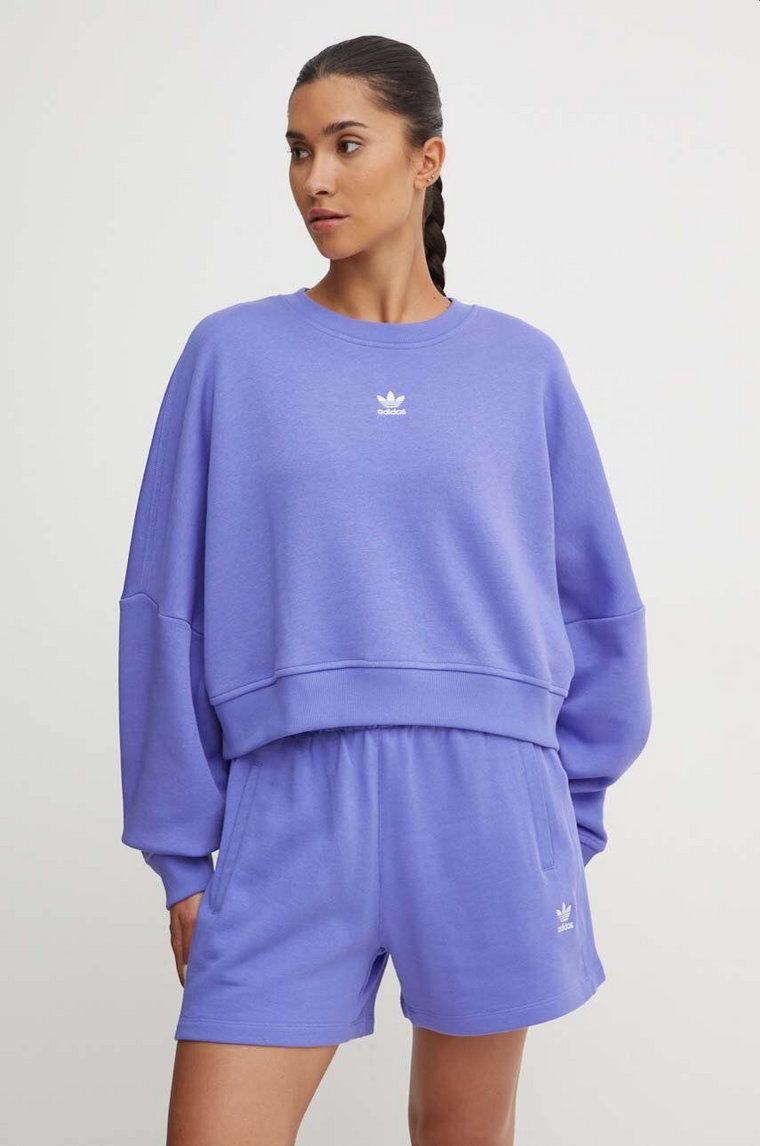 adidas Originals bluza damska kolor fioletowy gładka IY2543
