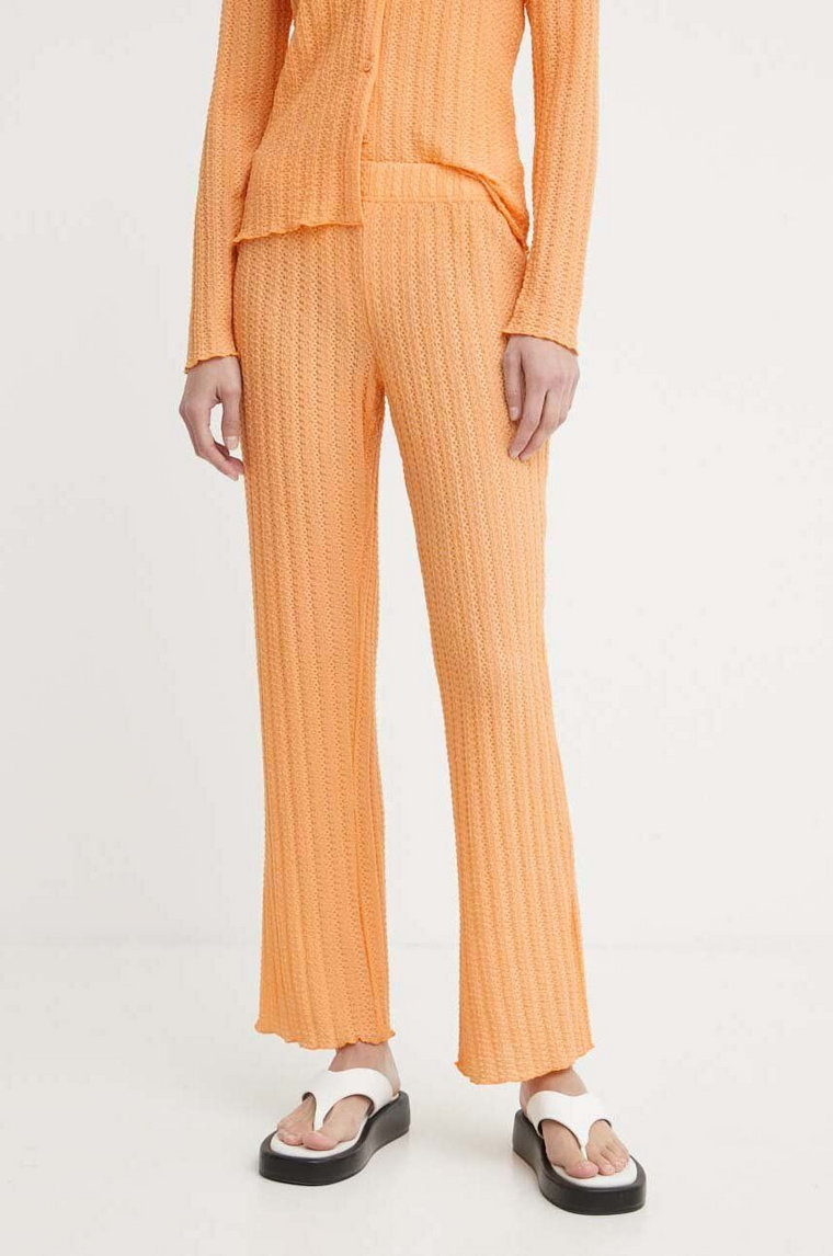 Résumé spodnie AllegraRS Pant damskie kolor pomarańczowy proste high waist 20461120