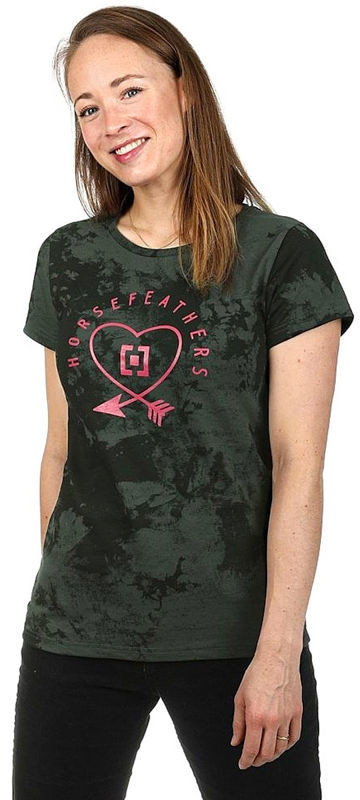 Horsefeathers ARROW LOVE gray tie dye t-shirt damski - S