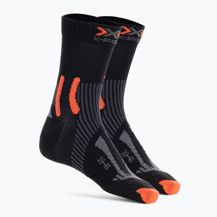 Skarpety X-Socks Winter Run 4.0 black/dark grey melange/x-orange