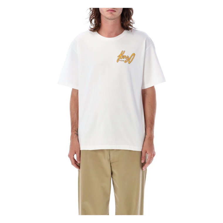 Biała Koszulka z Logo Archiwum - Męska Moda Aw23 Kenzo