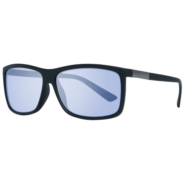 Czarne Okulary Przeciwsłoneczne dla Mężczyzn w Kształcie Prostokąta Guess