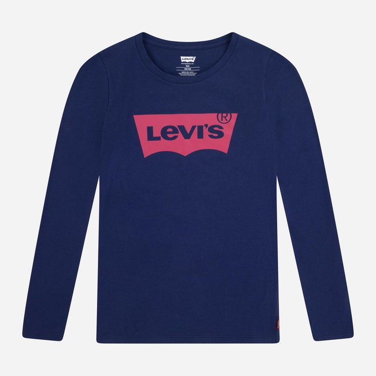 Longsleeve dziecięcy Levis 3EA643-B9G-LZ 128 cm Granatowy (3666643041540). Bluzki z długim rękawem dziewczęce