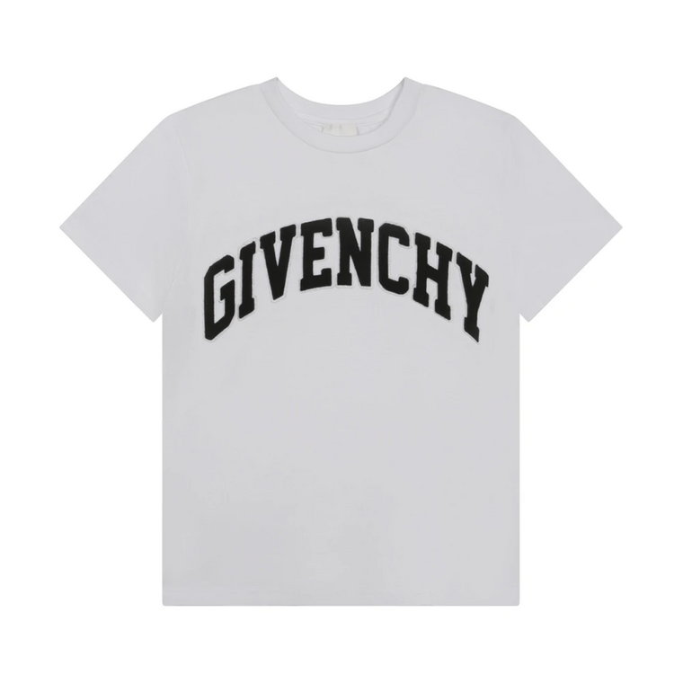 Koszulka z Wygiętym Haftem dla Chłopców Givenchy