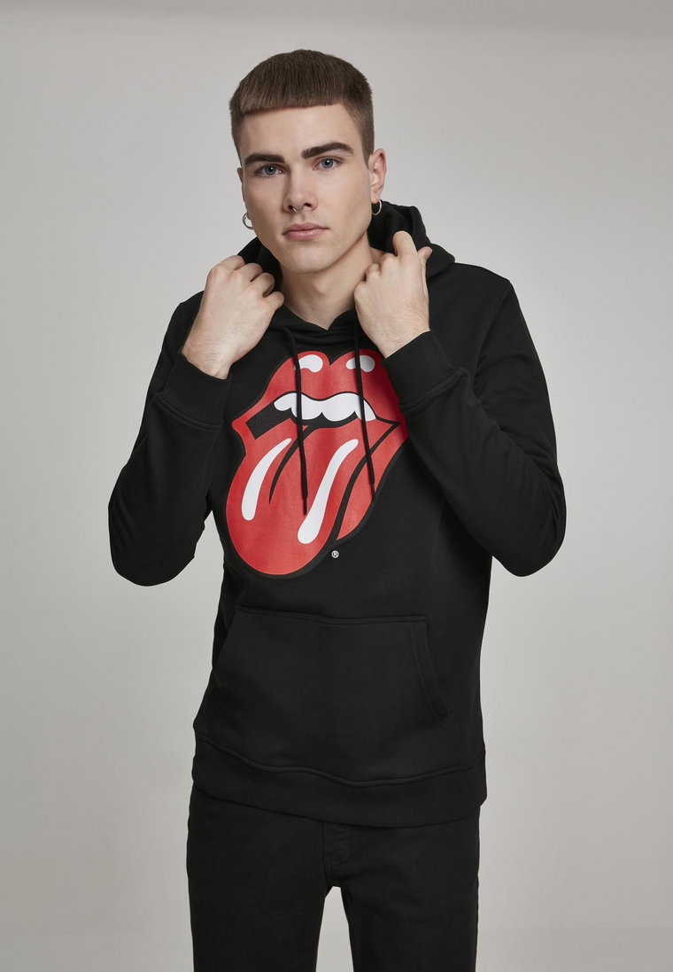 Bluza Z Kapturem Męska Czarna Merchcode MC329 Rolling Stones