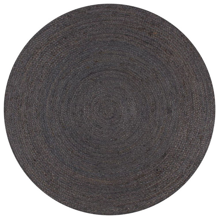 Ręcznie wykonany dywan z juty, okrągły, 120 cm, ciemnoszary kod: V-133666
