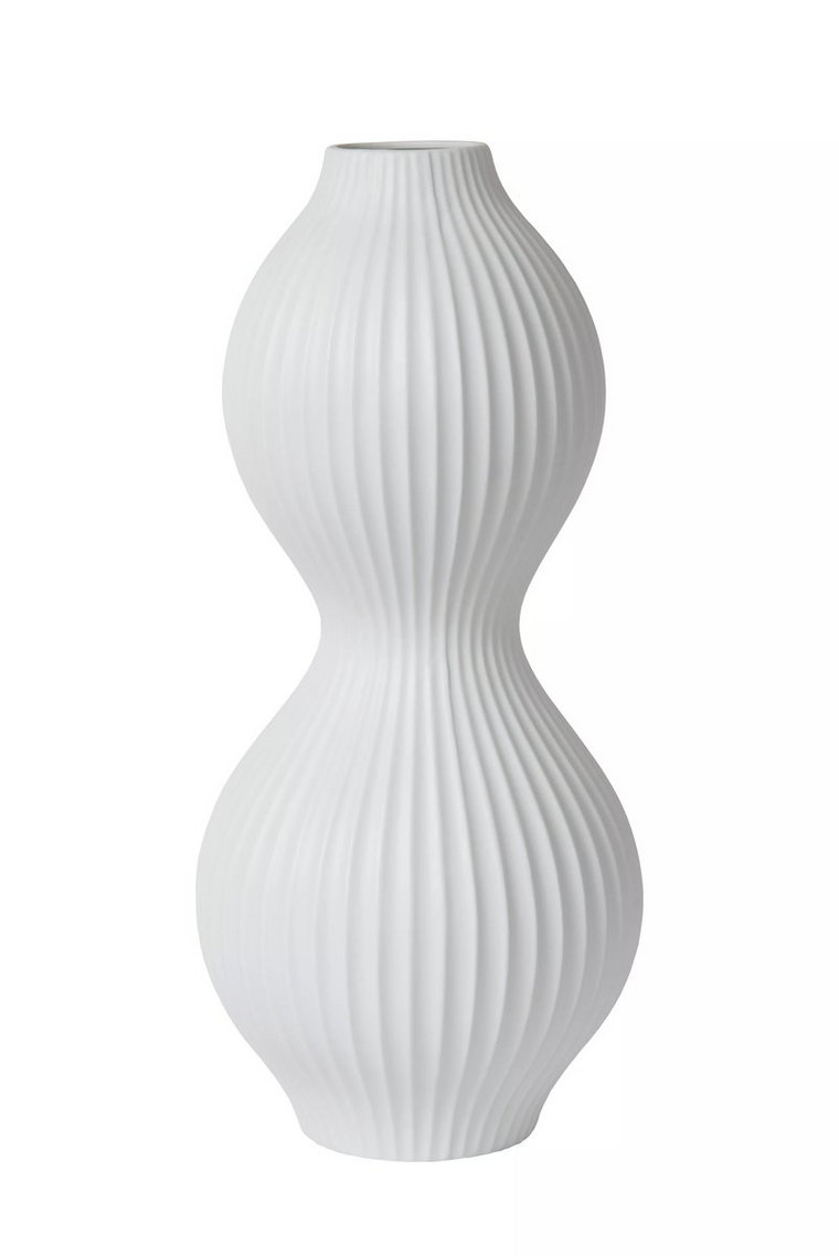 Lampa stołowa porcelanowa glamour biała 40 cm E14 Momoro Lucide