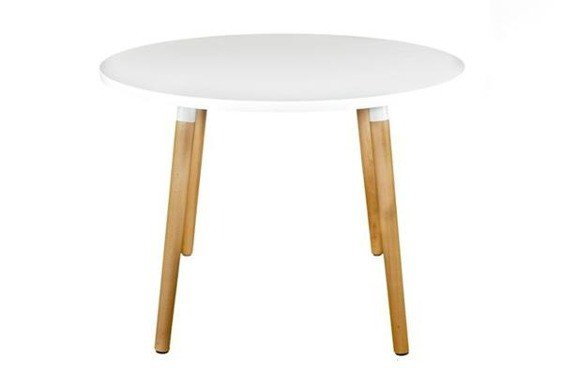 Stół MIA HOME Copine, biały, 100x100x80 cm