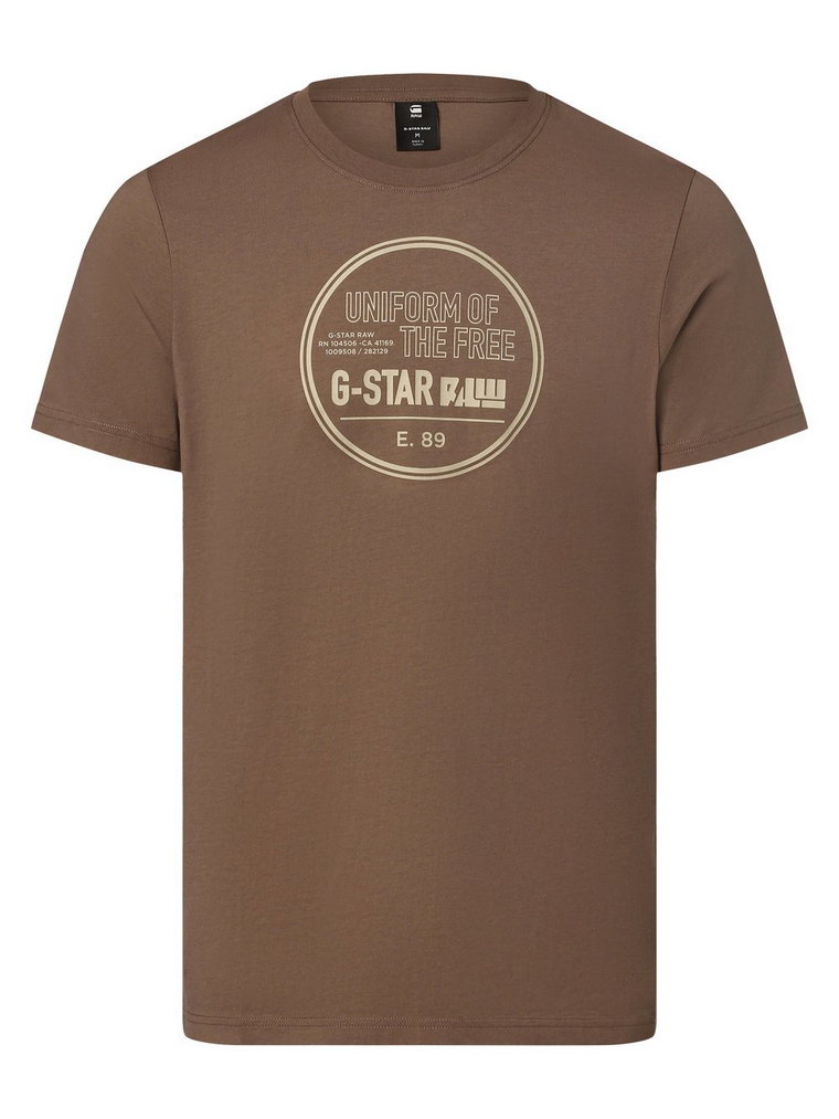 G-Star RAW - T-shirt męski, brązowy