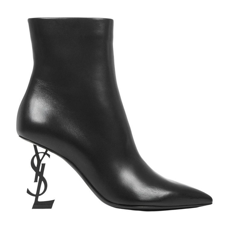 Czarne Opyum Buty na Obcasie Saint Laurent